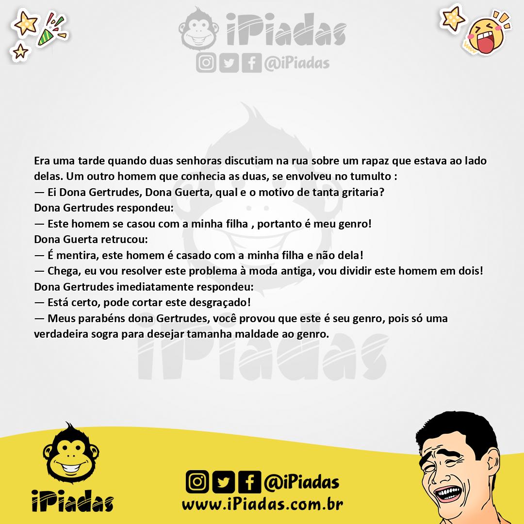 Ilustração da piada A Verdadeira Sogra no iPiadas