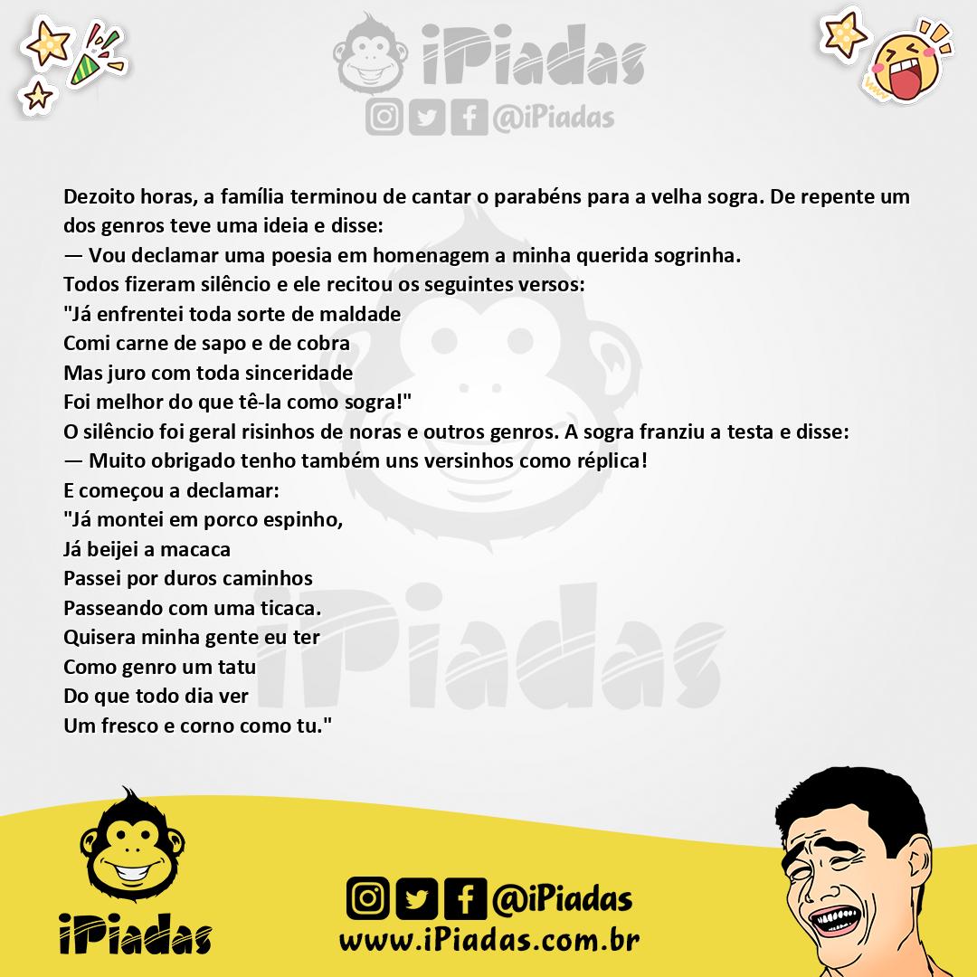 Ilustração da piada Aniversário da Sogra no iPiadas