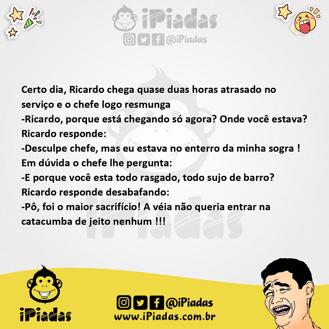 Ilustração da piada Enterro no iPiadas