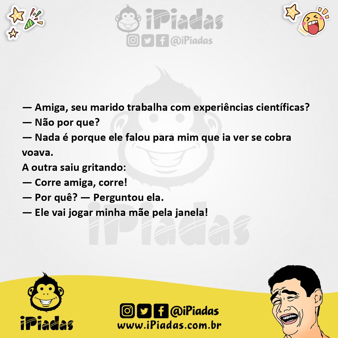 Ilustração da piada Experiências Científicas no iPiadas