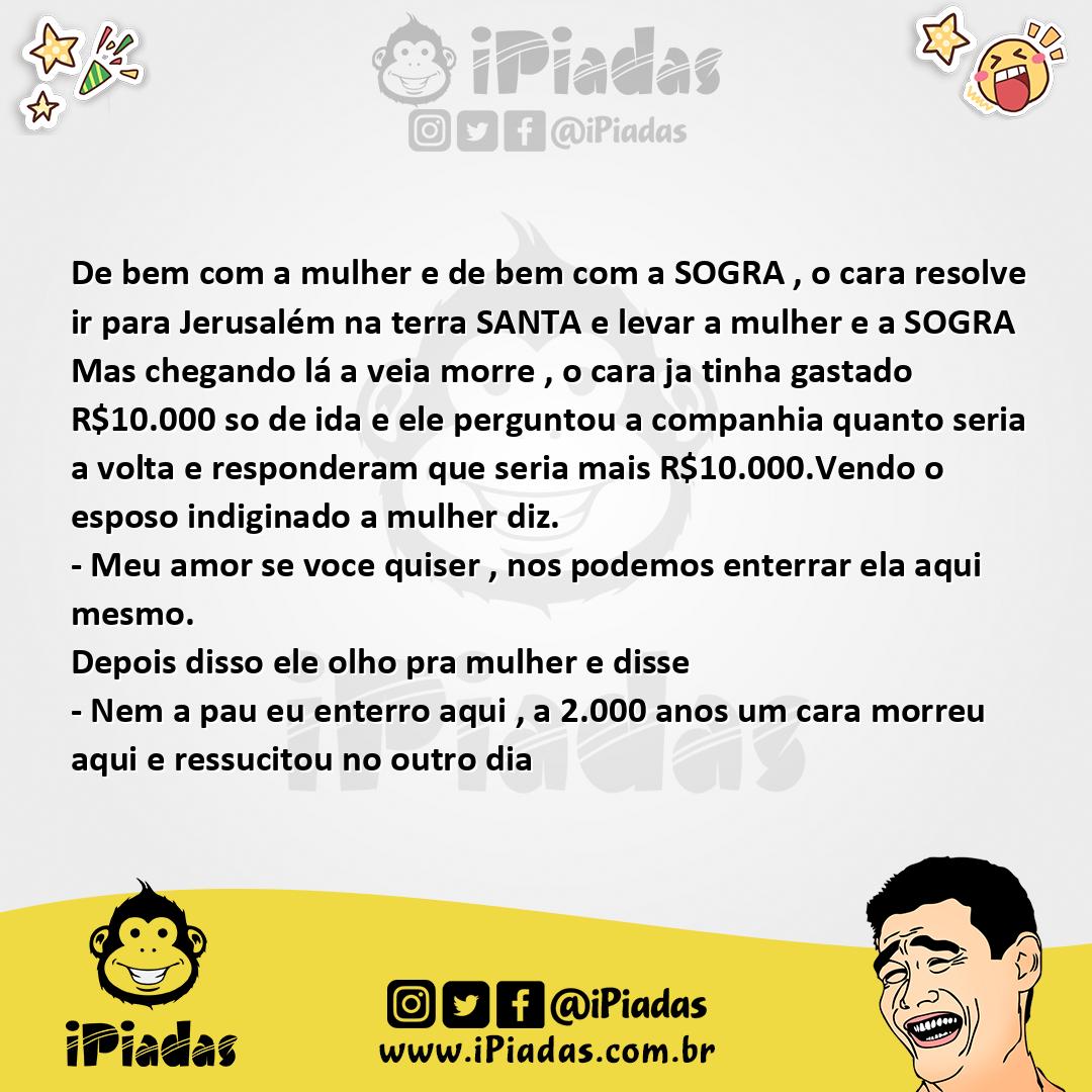 Ilustração da piada Nem a pau eu enterro aqui no iPiadas