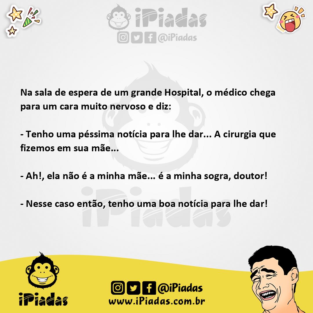 Ilustração da piada Péssima notícia no iPiadas