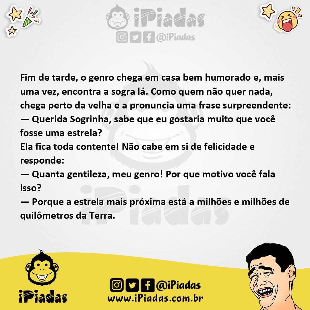 Ilustração da piada Sogra Estrela no iPiadas