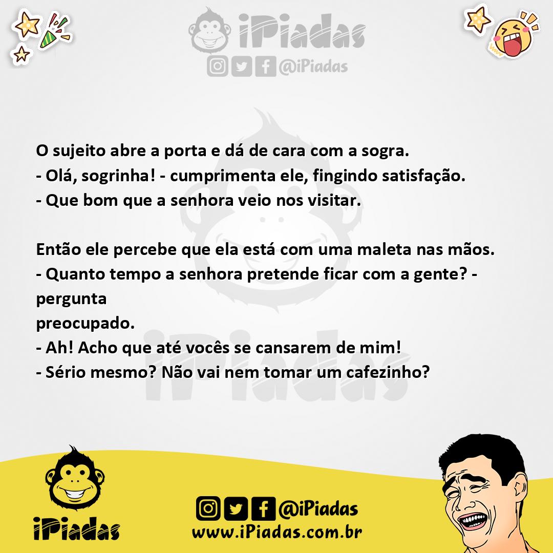 Ilustração da piada Visita Rapida da Sogra no iPiadas