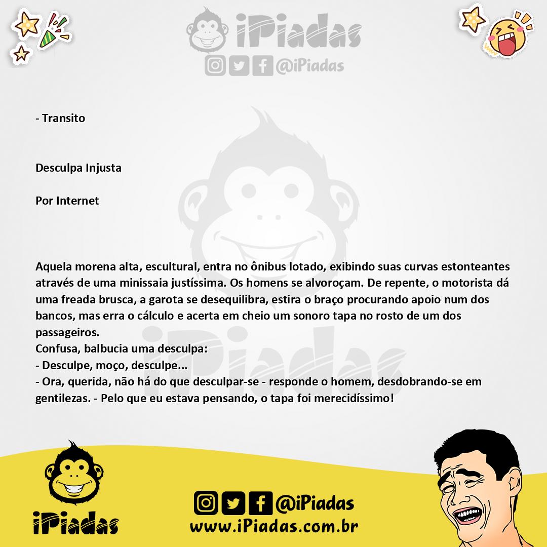 Ilustração da piada Desculpa Injusta no iPiadas