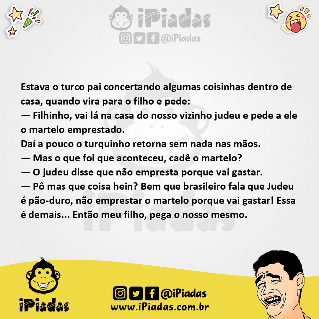 Ilustração da piada Martelo do Judeu no iPiadas