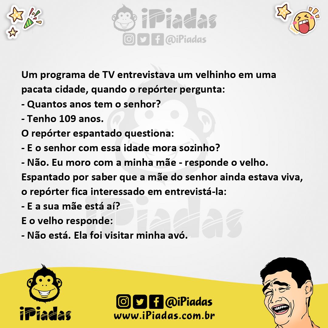 Ilustração da piada A Idade do Velho no iPiadas