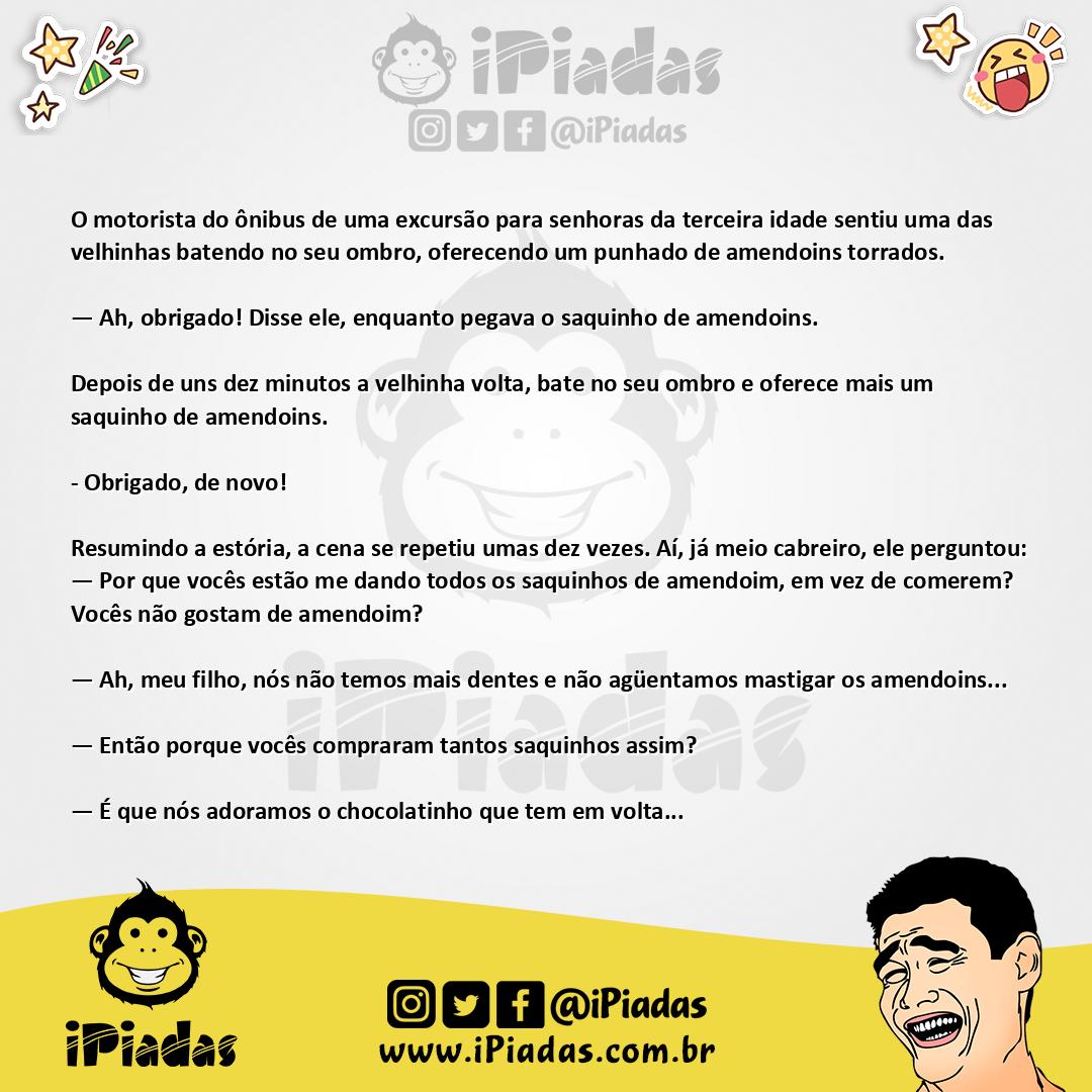 Ilustração da piada Amendoins no iPiadas