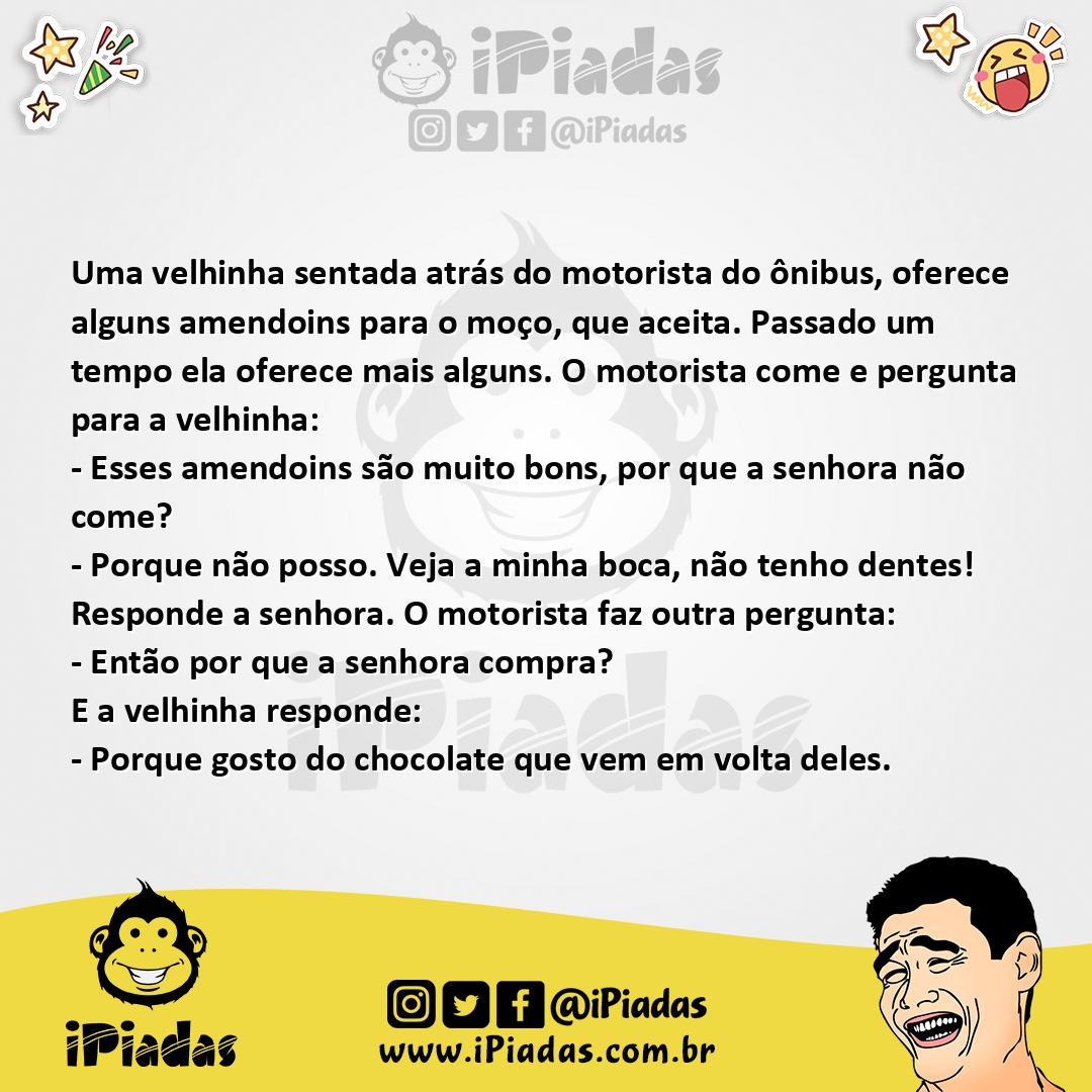 Ilustração da piada Amendoins da Velhinha no iPiadas