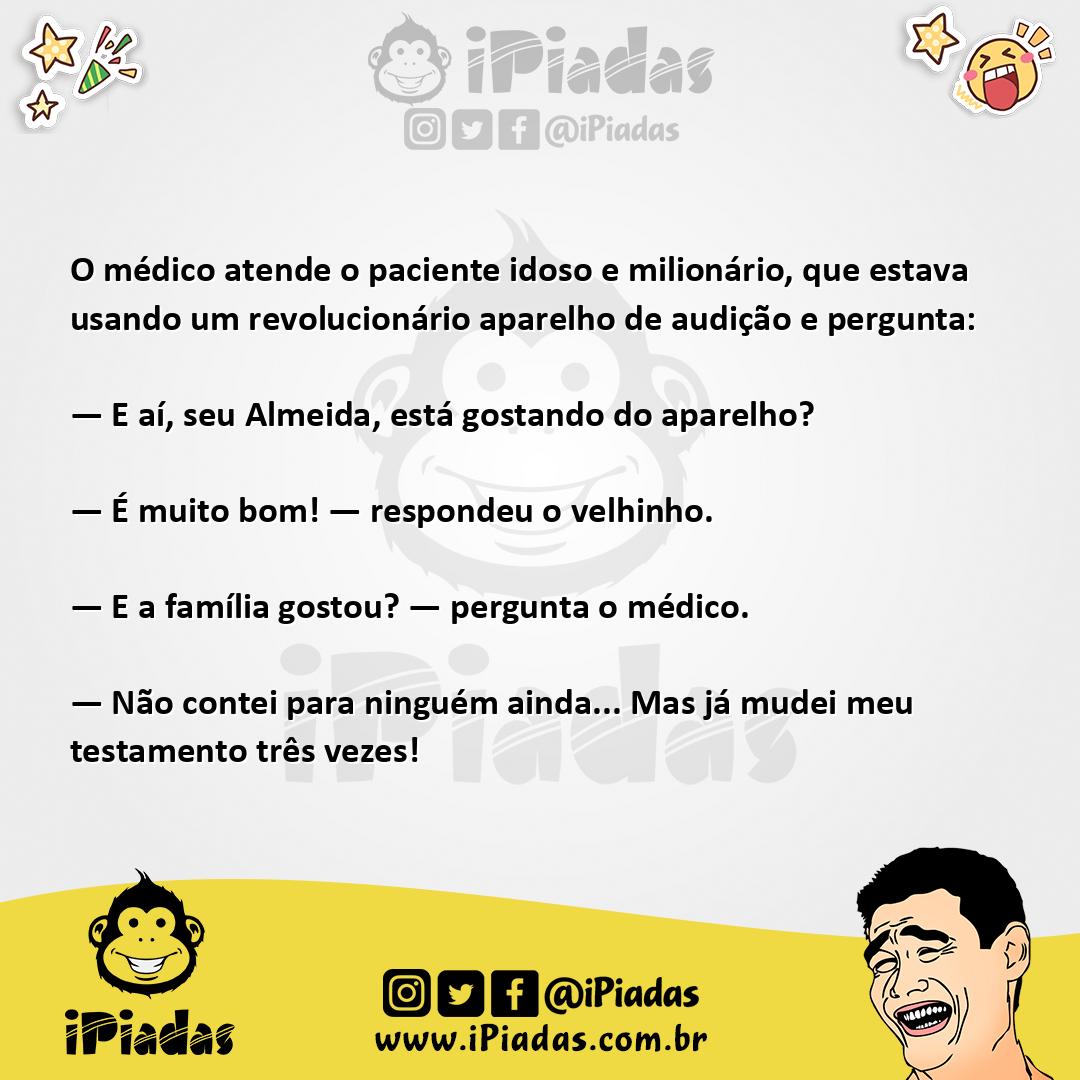 Ilustração da piada Aparelho Auditivo no iPiadas
