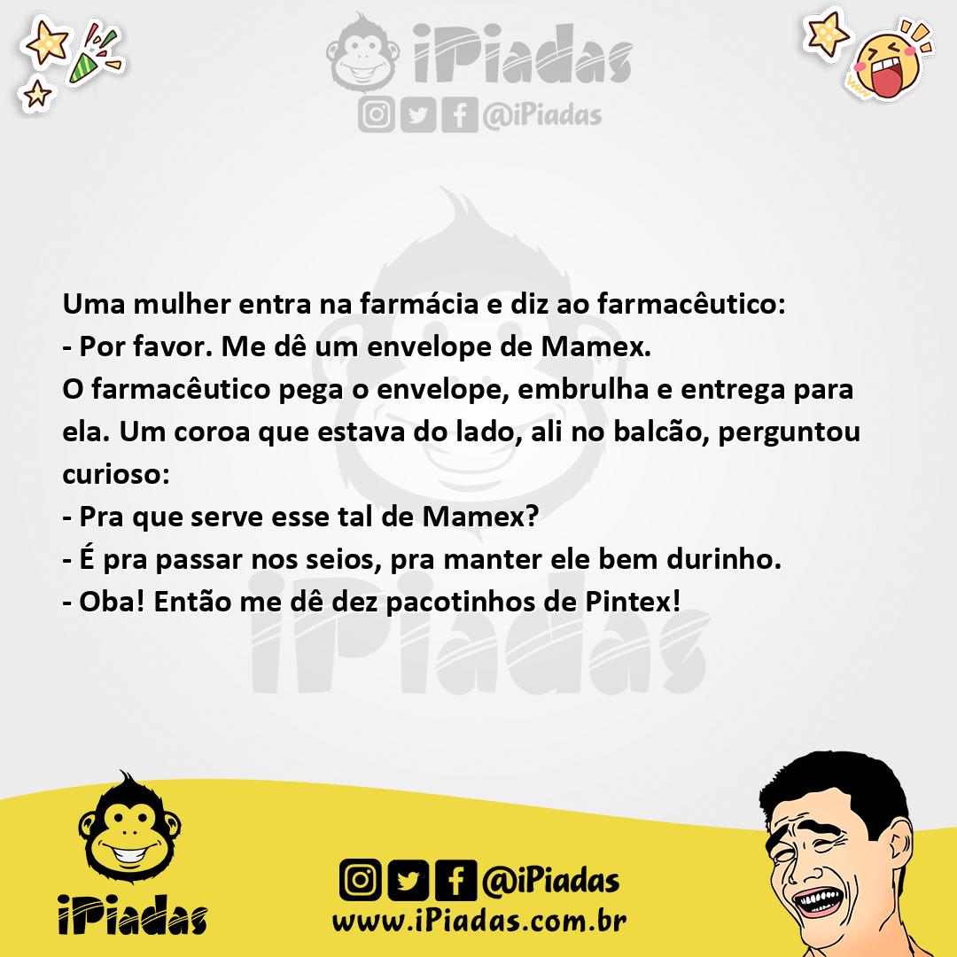 Ilustração da piada Compras na Farmácia no iPiadas