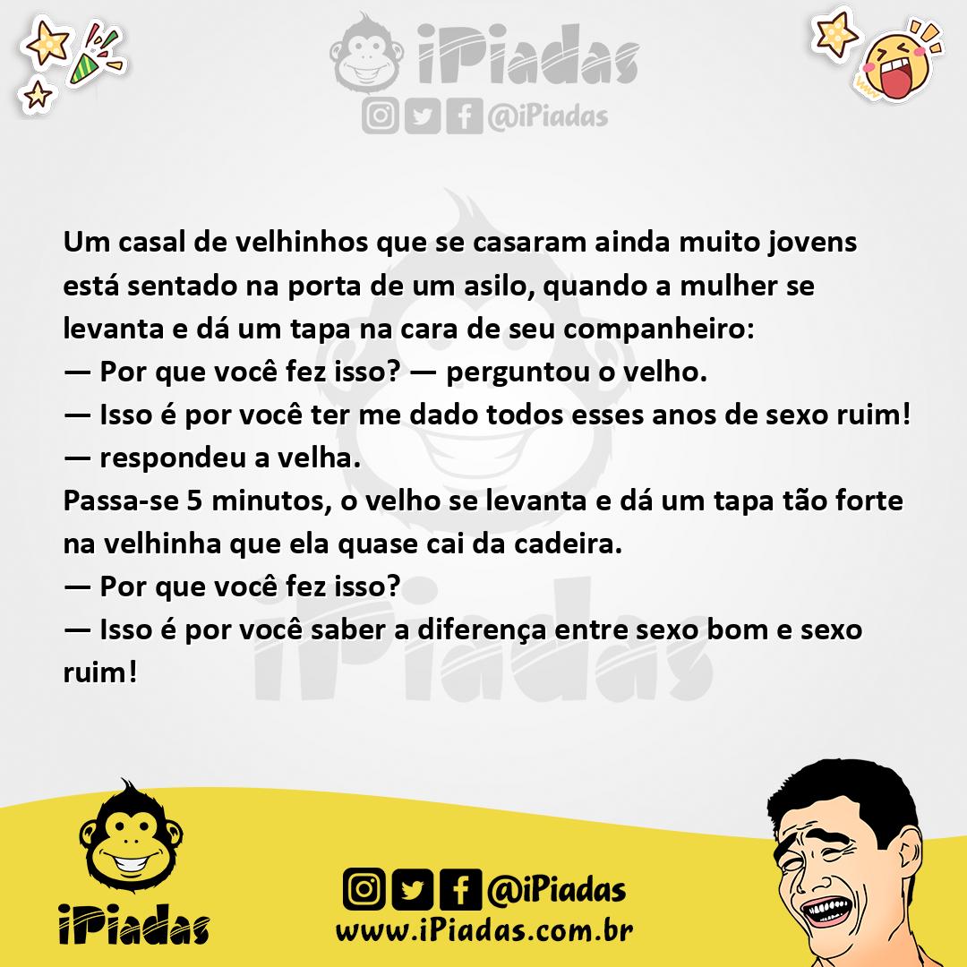 Ilustração da piada Motivo do Tapa no iPiadas