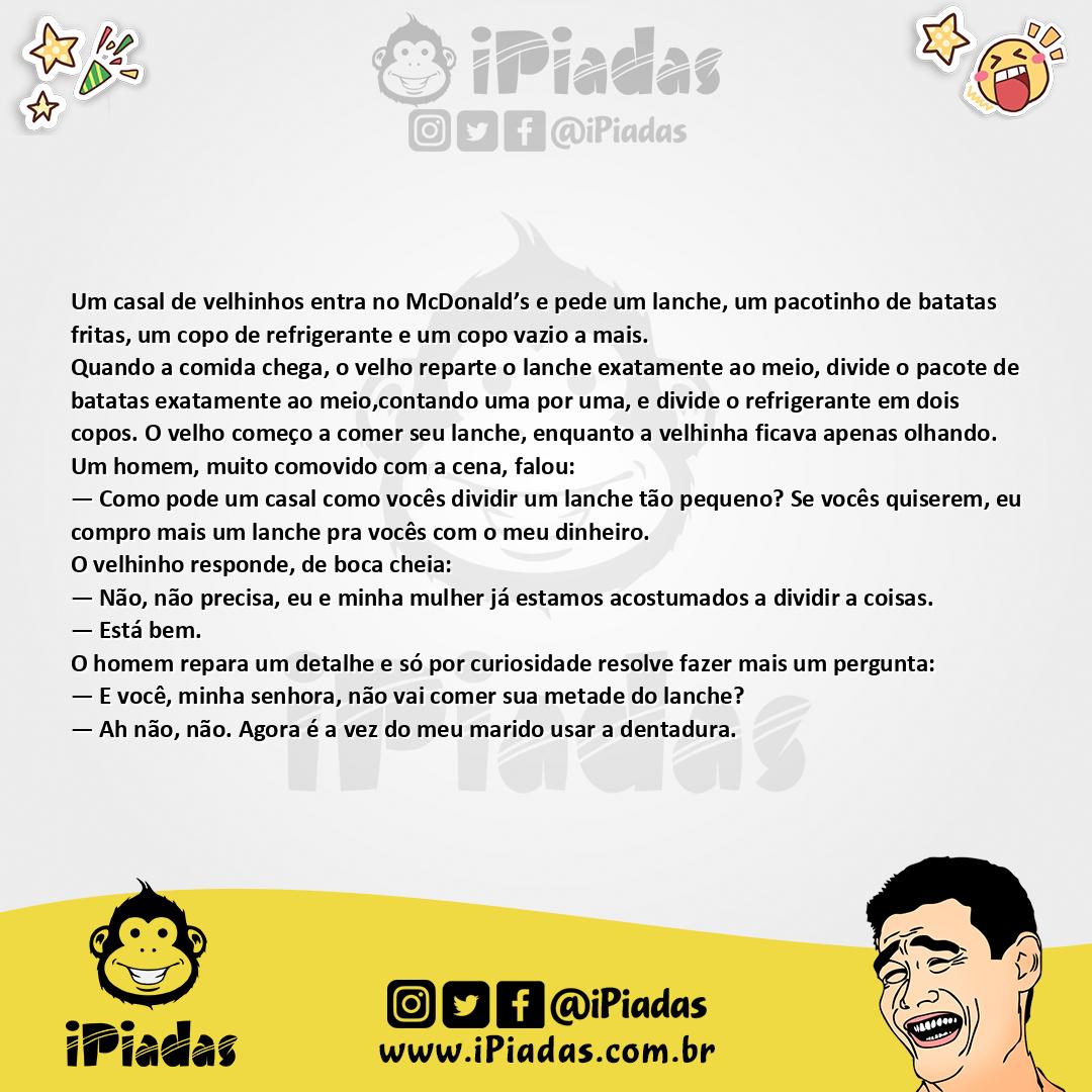 Ilustração da piada No McDonald’s no iPiadas