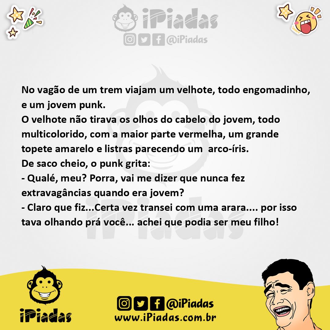 Ilustração da piada No Vagão no iPiadas