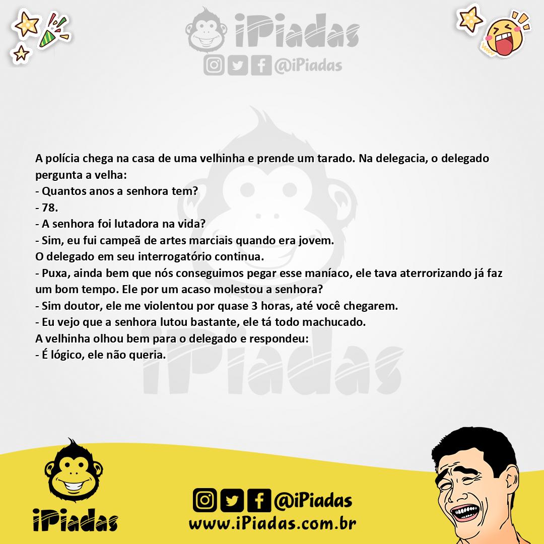 Ilustração da piada O Tarado e a Velhinha no iPiadas