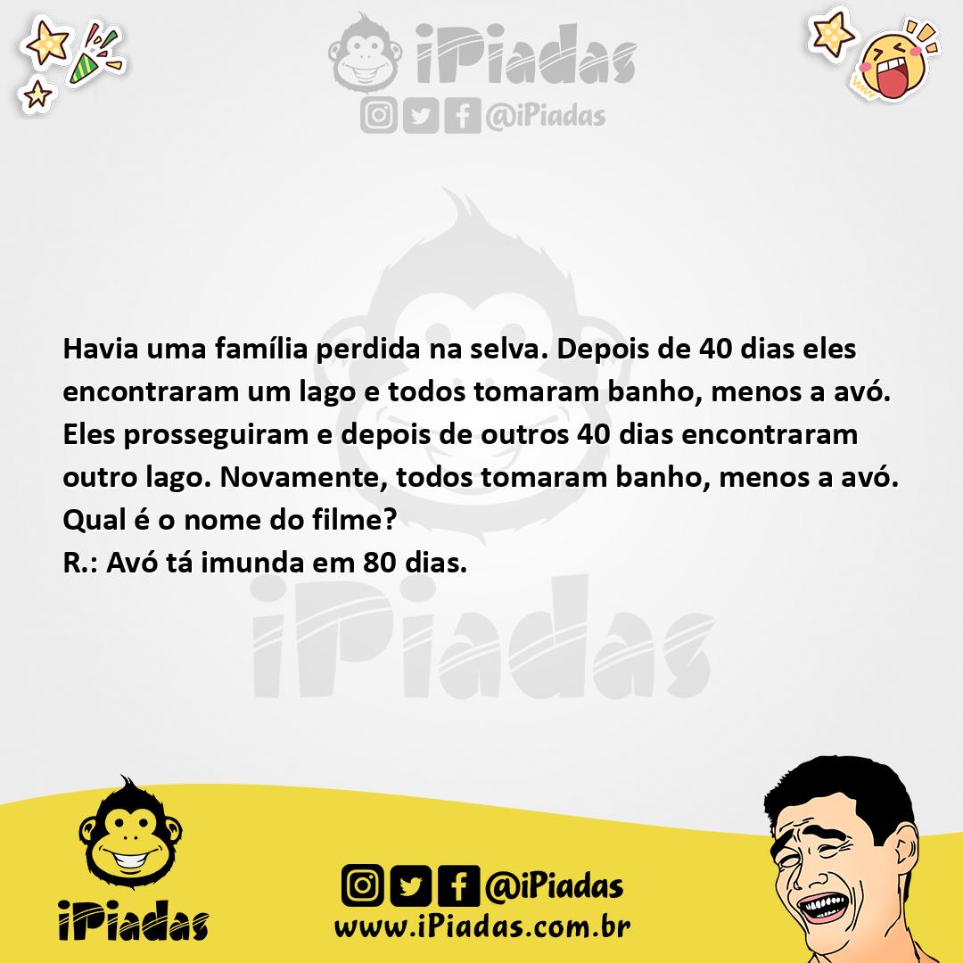 Ilustração da piada Perdidos na selva no iPiadas
