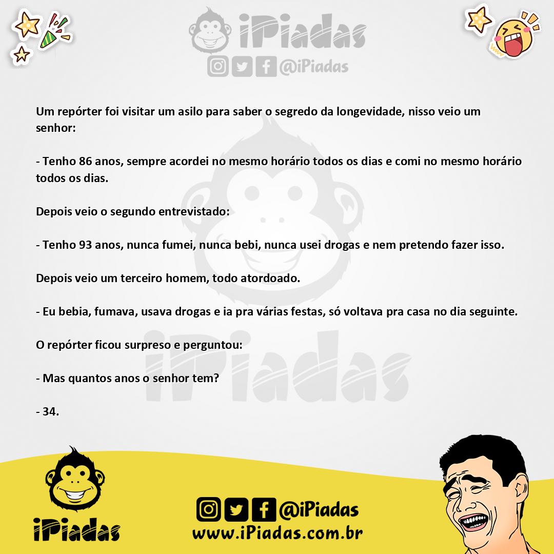 Ilustração da piada Repórter no Asilo no iPiadas