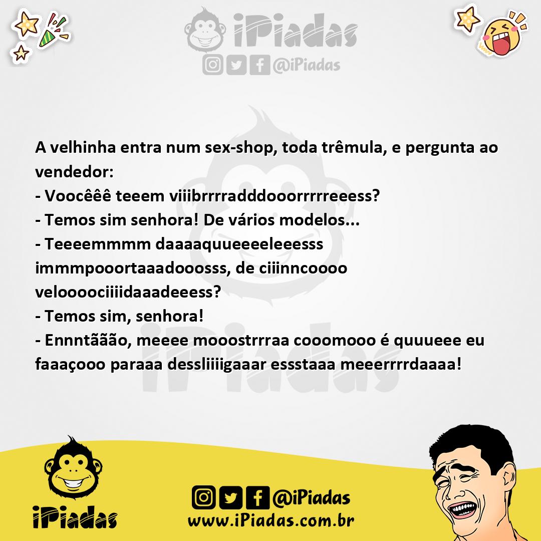 Ilustração da piada Velhinha Pop no iPiadas
