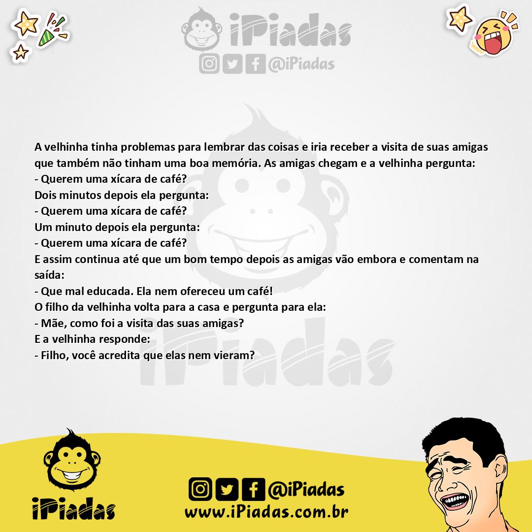 Ilustração da piada Visita das Velhinhas no iPiadas